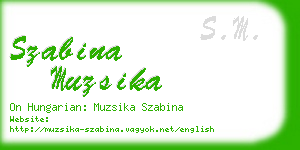 szabina muzsika business card